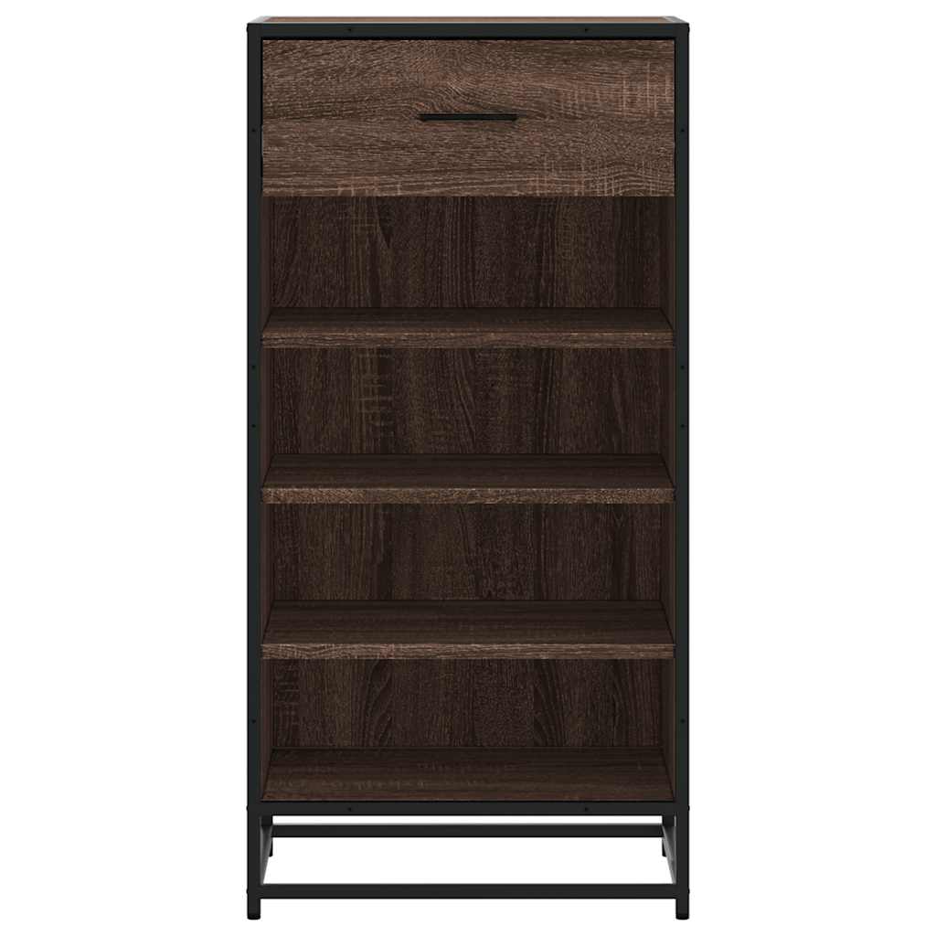 Skohylle brun eik 48x38x97,5 cm konstruert tre