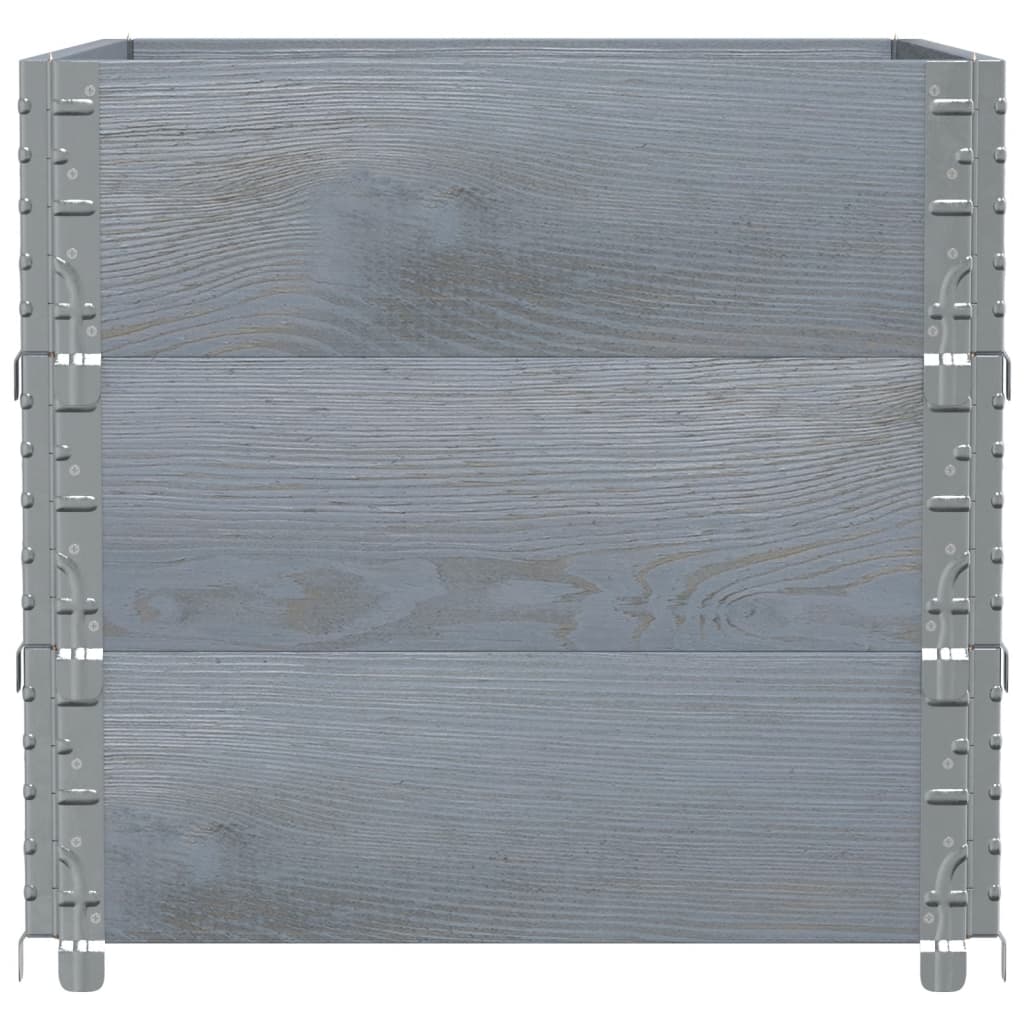Hageplantekasse grå 80x60 cm heltre furu