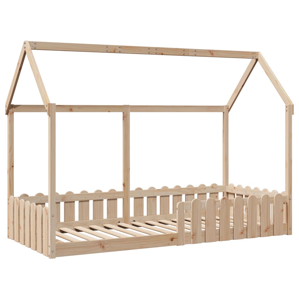 Barnesengeramme hus 90x200 cm heltre furu