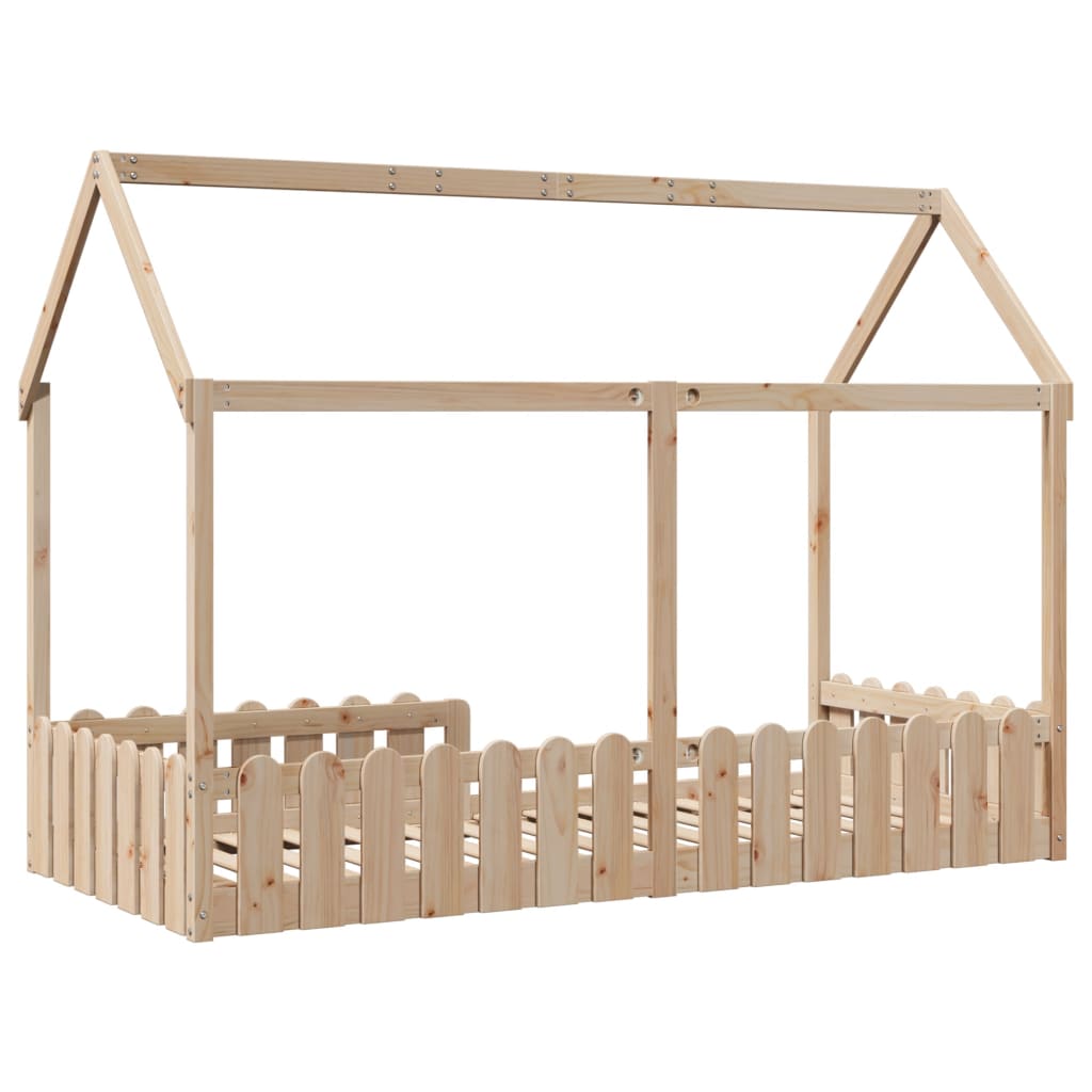 Barnesengeramme hus 90x200 cm heltre furu
