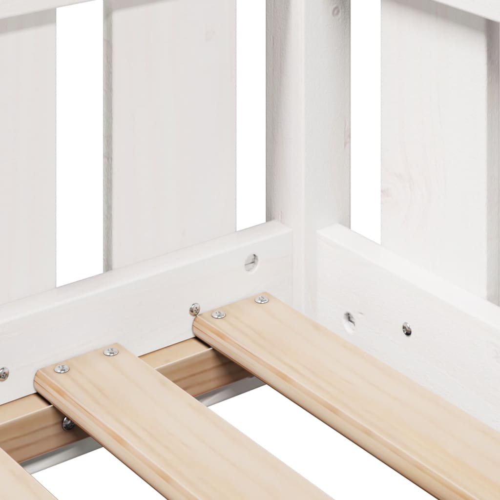 Barnesengeramme hvit 70x140 cm heltre furu