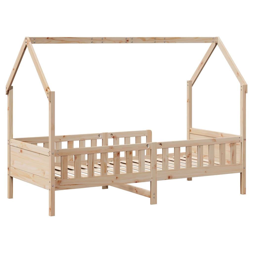 Barnesengeramme hus 90x200 cm heltre furu
