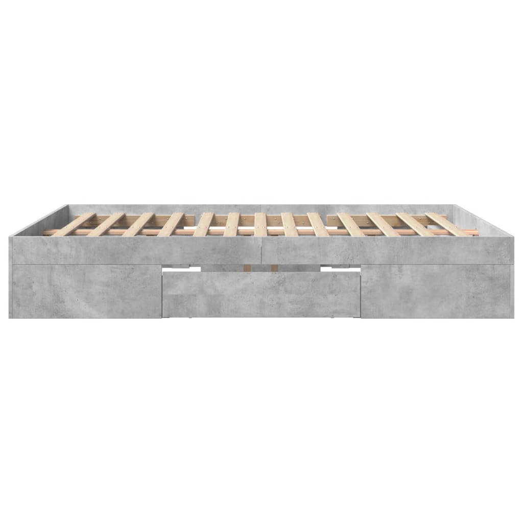 Sengeramme betonggrå 160x200 cm konstruert tre