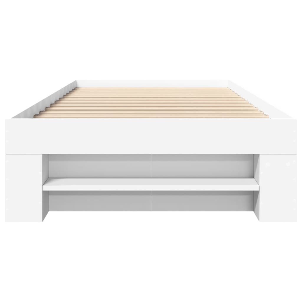 Sengeramme hvit 90x200 cm konstruert tre