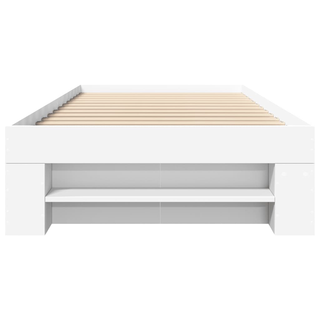 Sengeramme hvit 90x190 cm konstruert tre