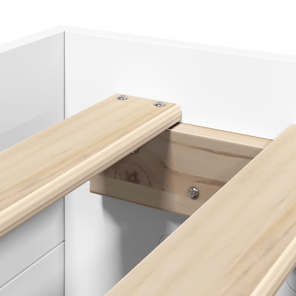 Sengeramme hvit 90x190 cm konstruert tre