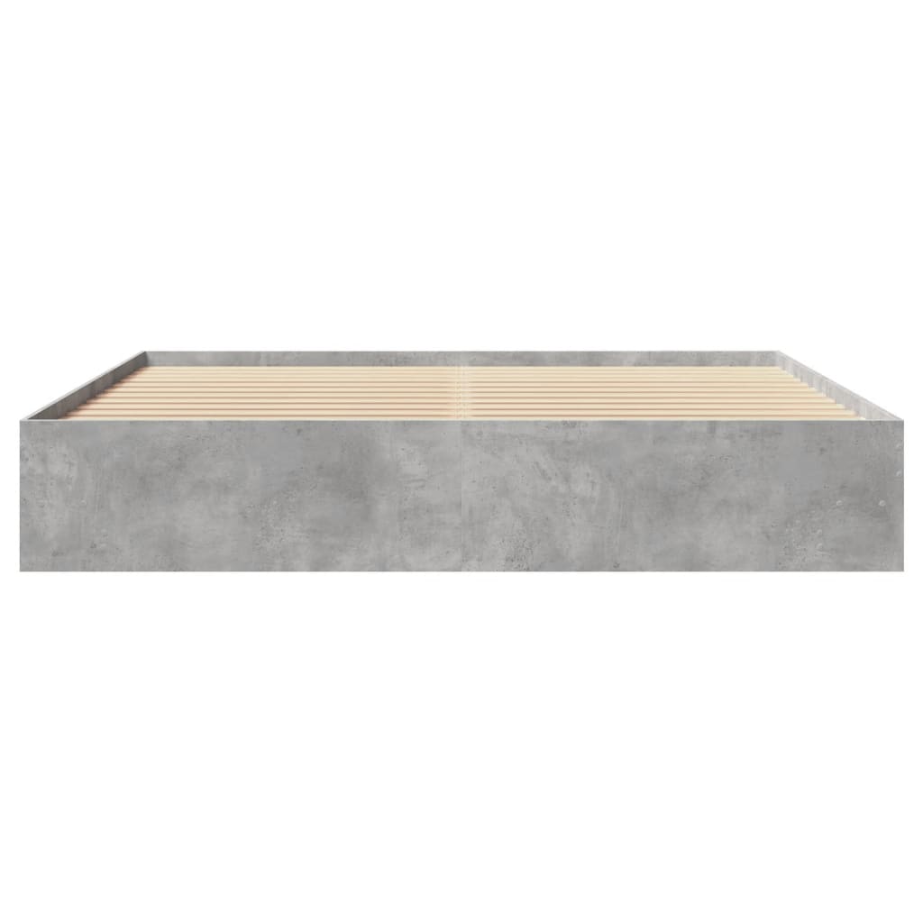 Sengeramme betonggrå 200x200 cm konstruert tre