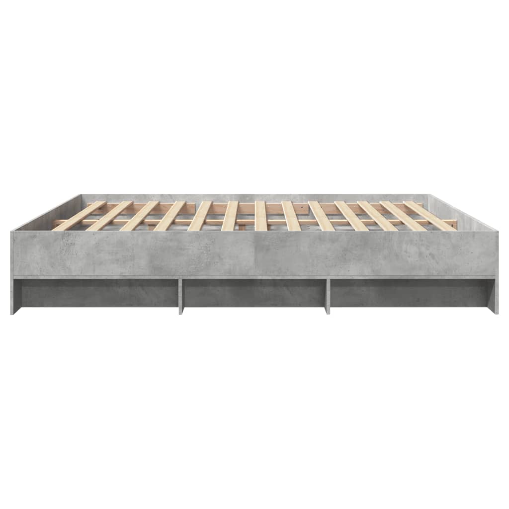 Sengeramme betonggrå 200x200 cm konstruert tre