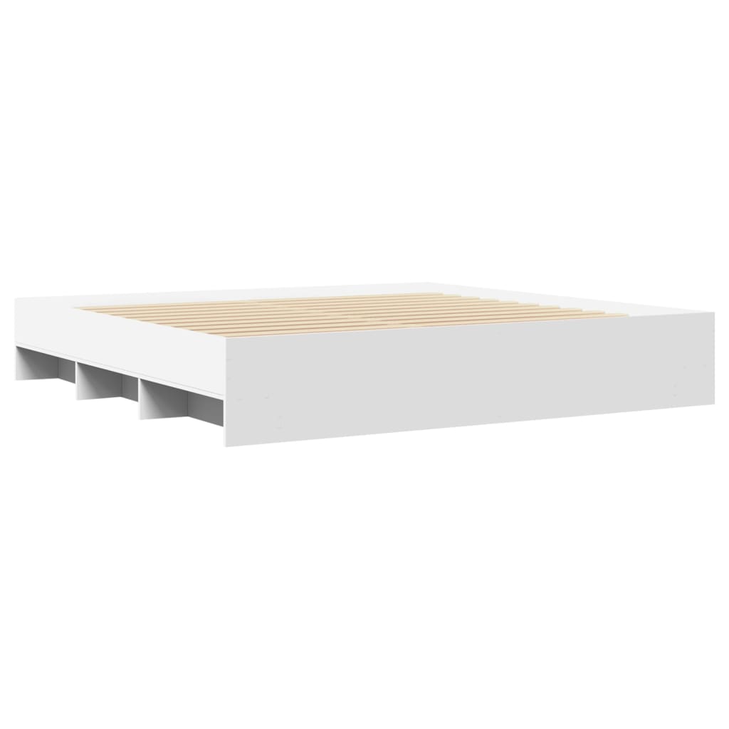 Sengeramme hvit 180x200 cm konstruert tre