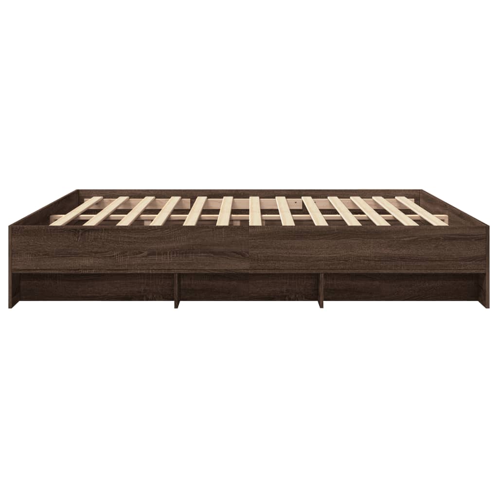Sengeramme brun eik 180x200 cm konstruert tre