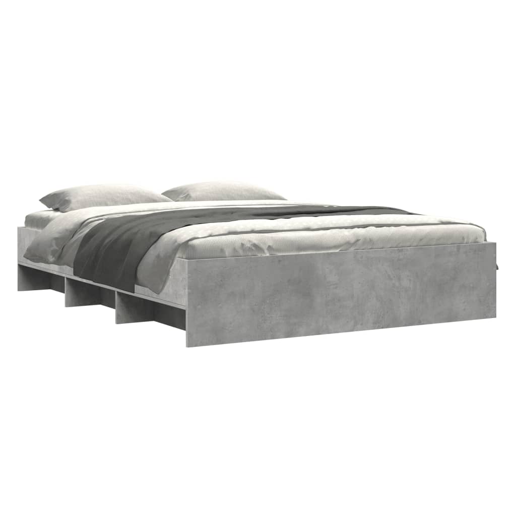 Sengeramme betonggrå 150x200 cm konstruert tre