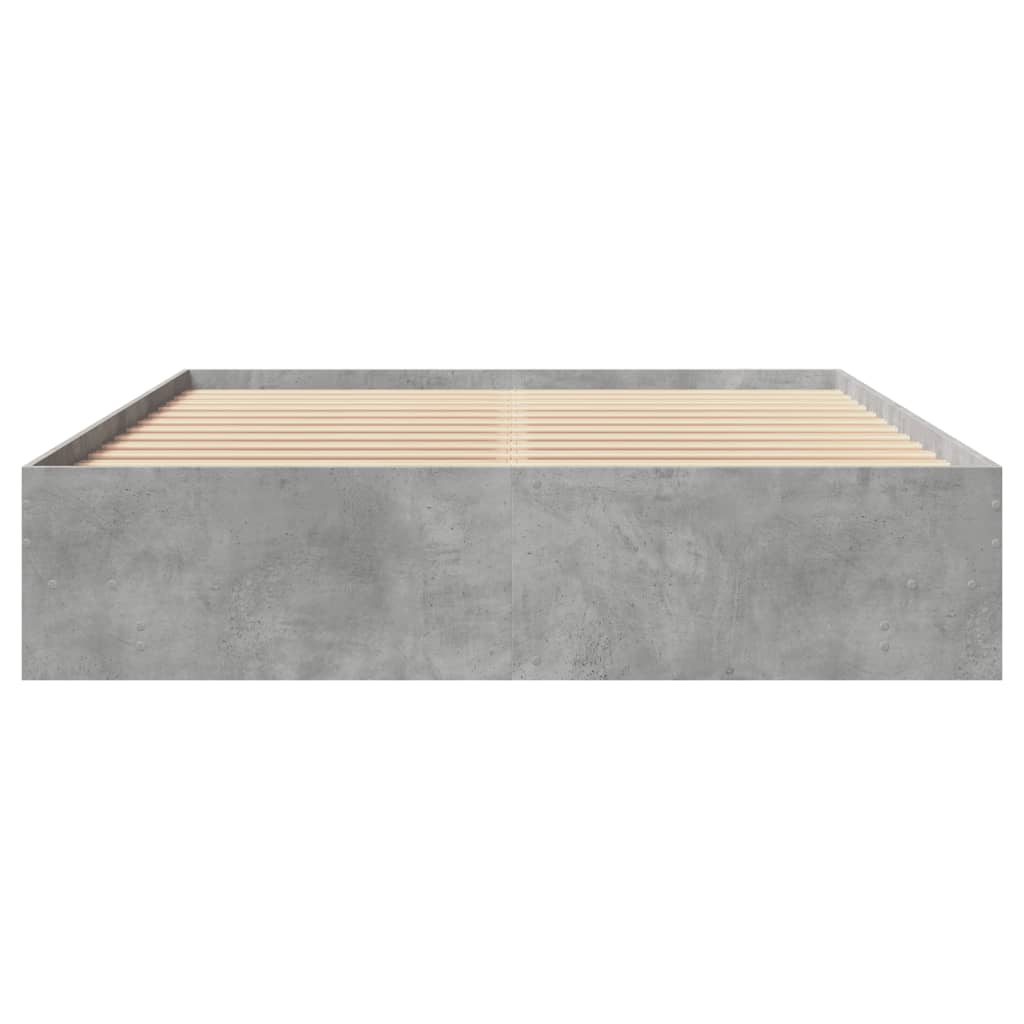 Sengeramme betonggrå 150x200 cm konstruert tre
