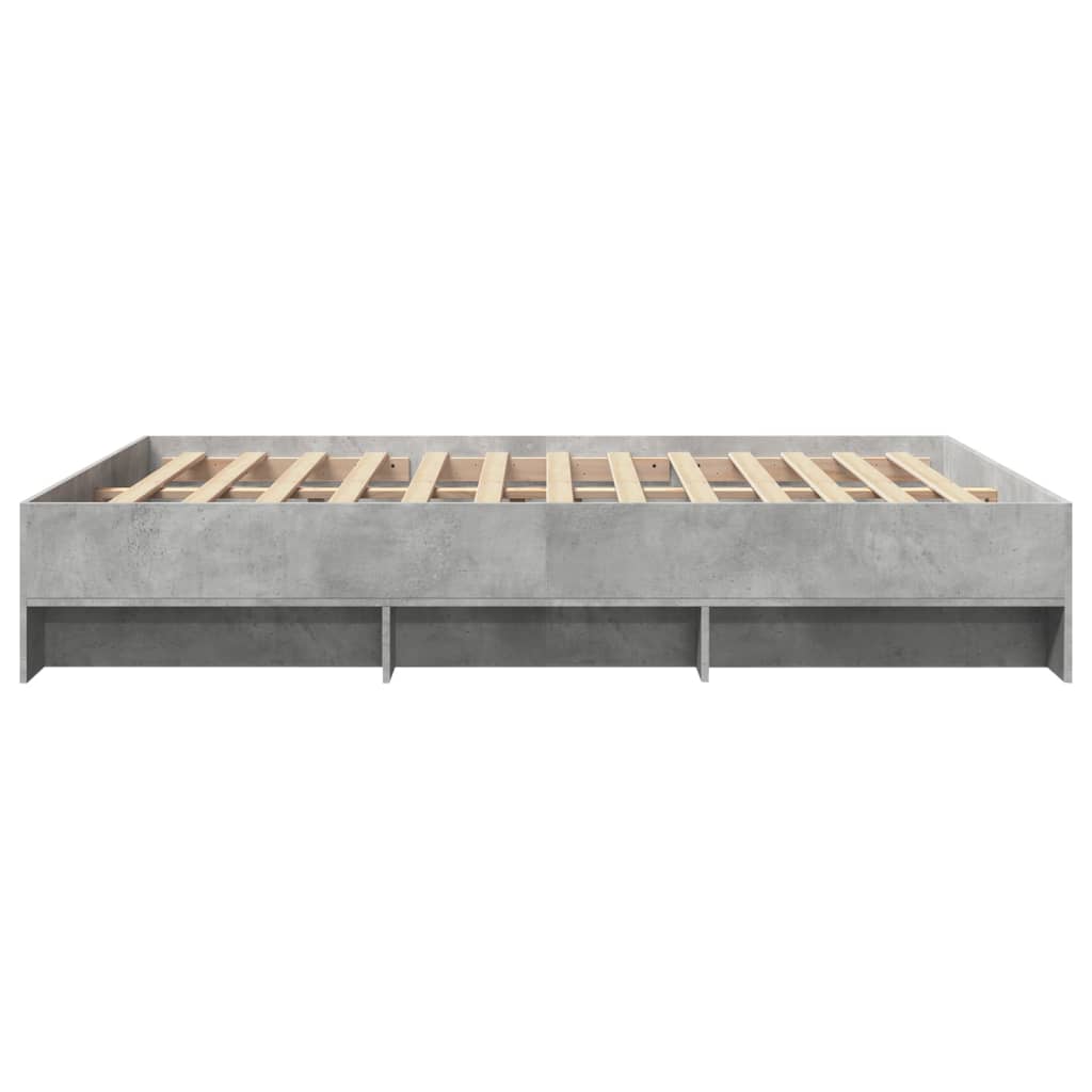 Sengeramme betonggrå 150x200 cm konstruert tre