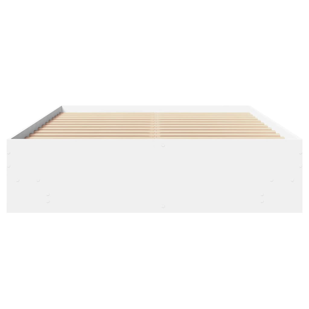 Sengeramme hvit 140x200 cm konstruert tre