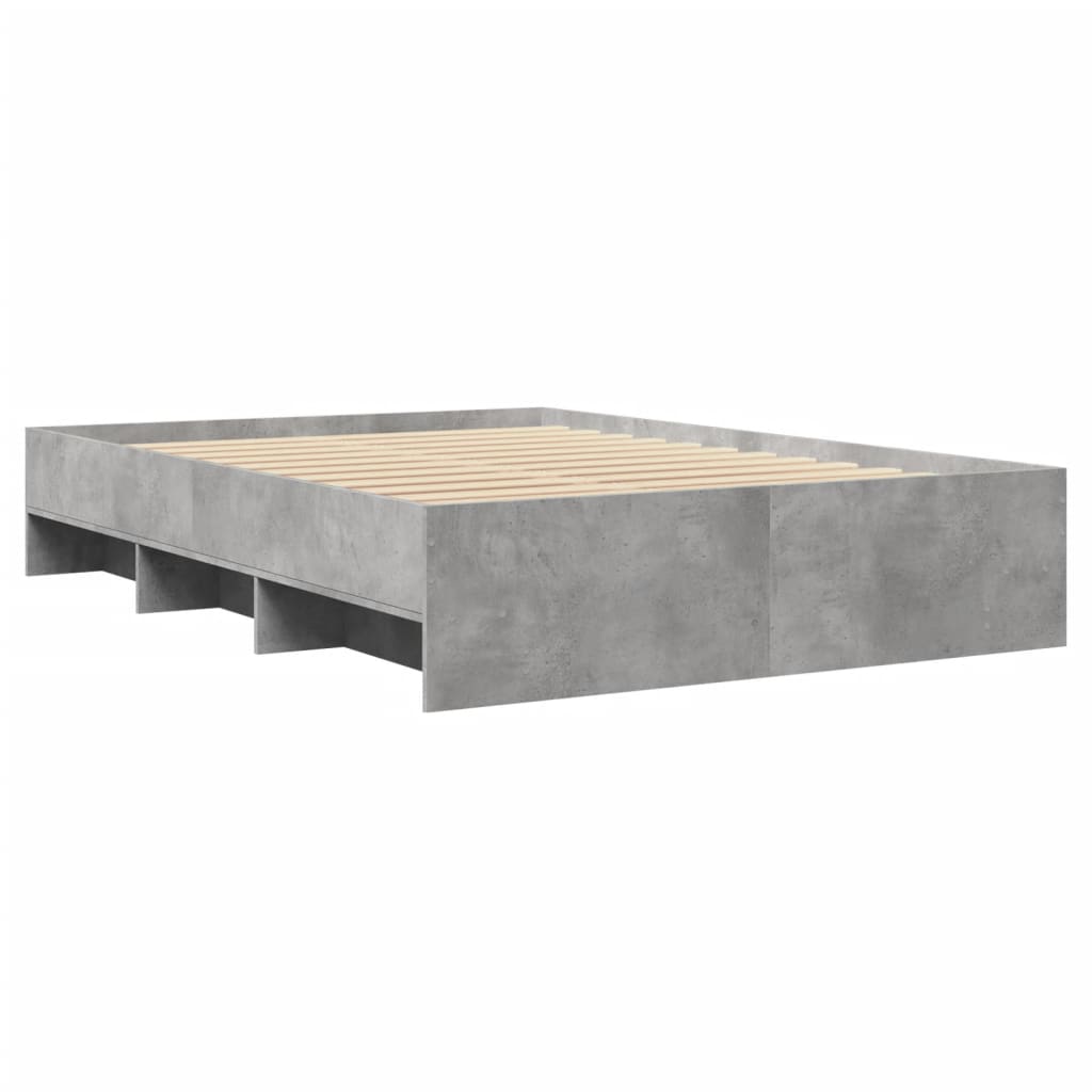 Sengeramme betonggrå 140x200 cm konstruert tre