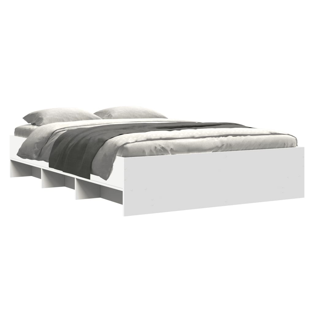 Sengeramme hvit 120x200 cm konstruert tre