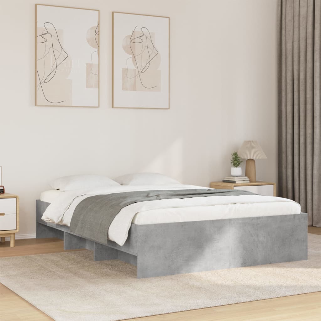 Sengeramme betonggrå 120x200 cm konstruert tre
