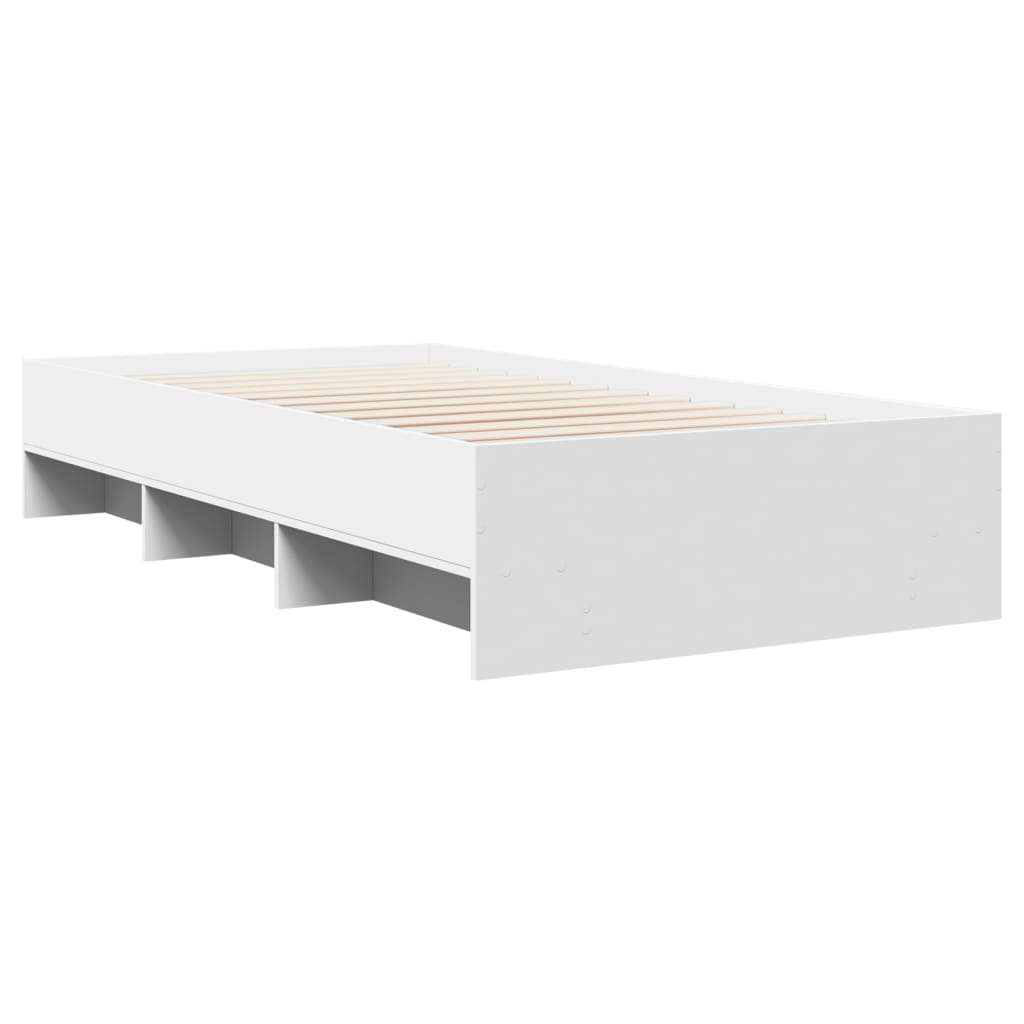 Sengeramme hvit 100x200 cm konstruert tre