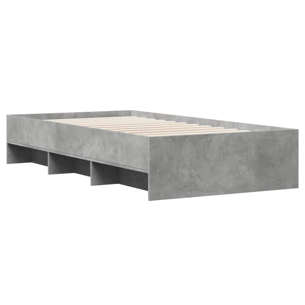 Sengeramme betonggrå 100x200 cm konstruert tre