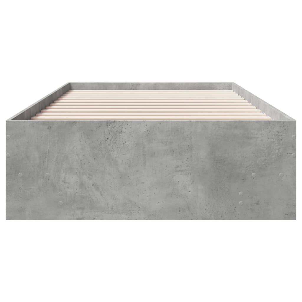 Sengeramme betonggrå 100x200 cm konstruert tre