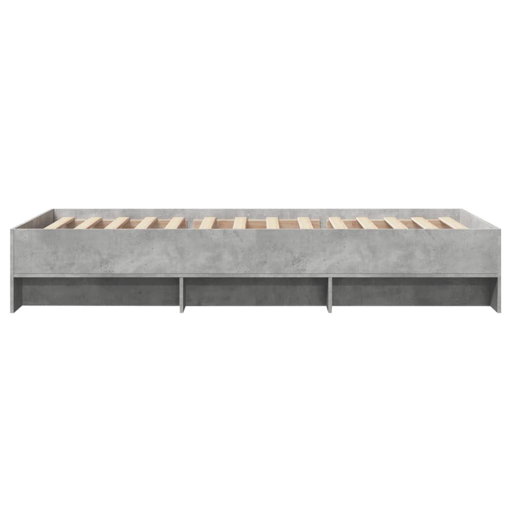 Sengeramme betonggrå 100x200 cm konstruert tre
