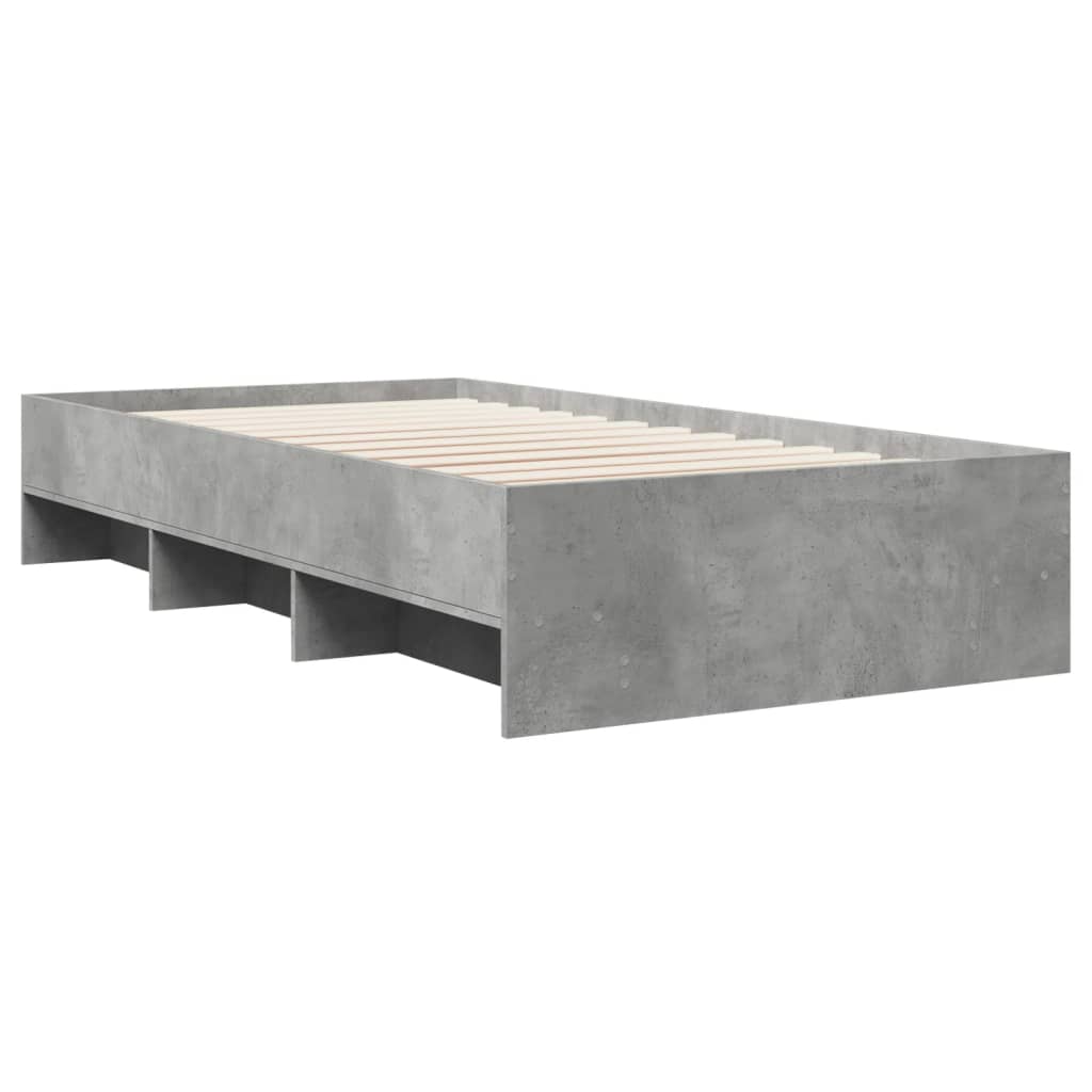 Sengeramme betonggrå 100x200 cm konstruert tre
