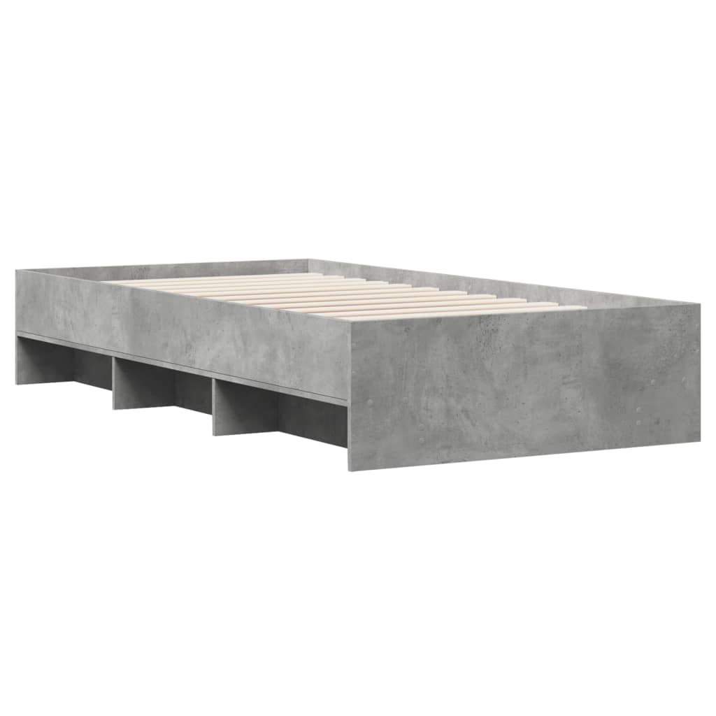 Sengeramme betonggrå 90x200 cm konstruert tre
