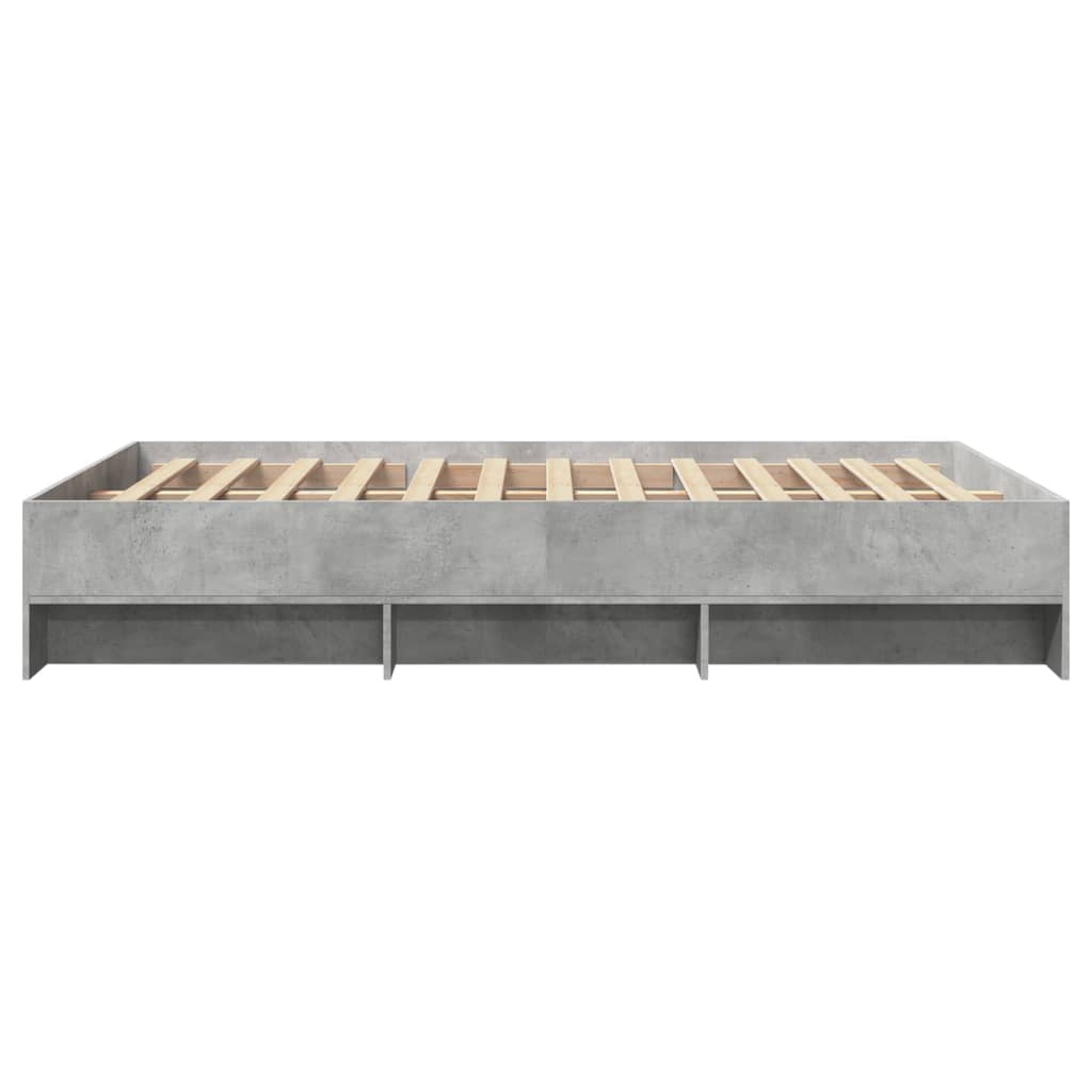 Sengeramme betonggrå 135x190 cm konstruert tre