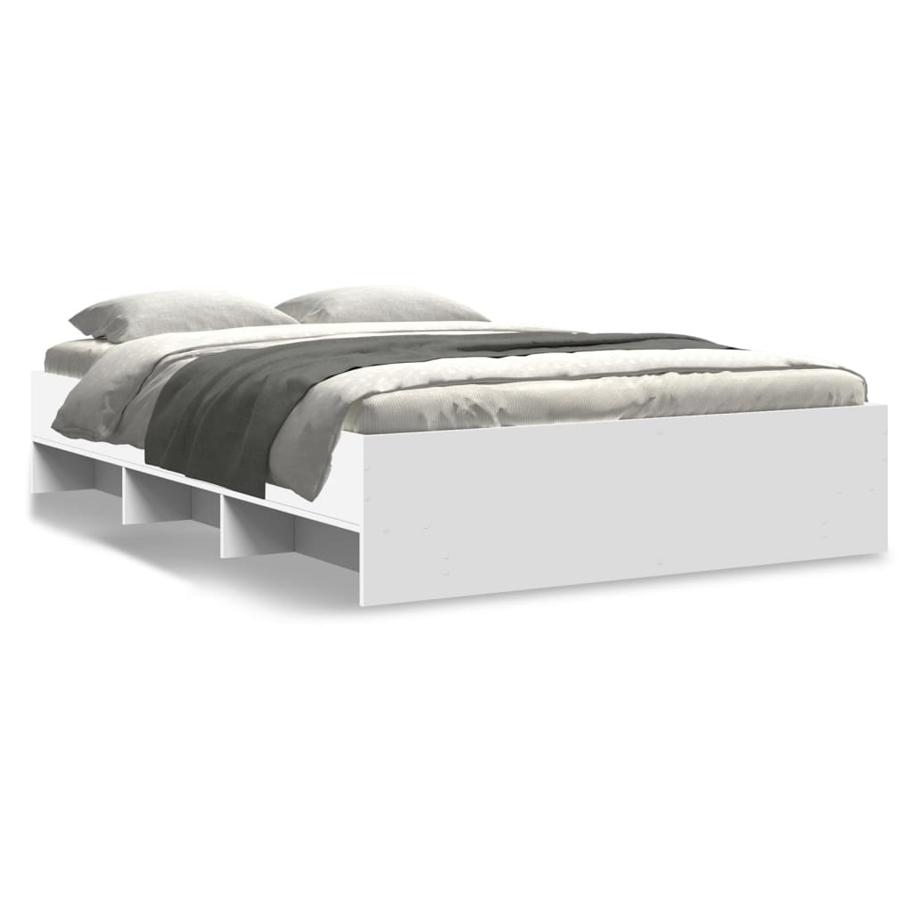 Sengeramme hvit 120x190 cm konstruert tre
