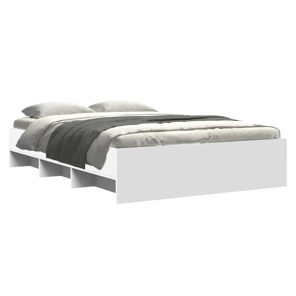 Sengeramme hvit 120x190 cm konstruert tre