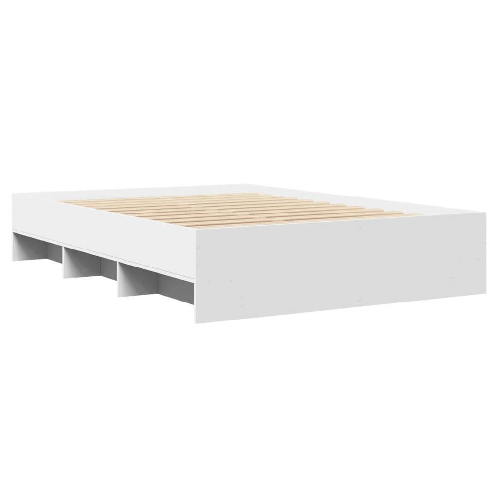 Sengeramme hvit 120x190 cm konstruert tre