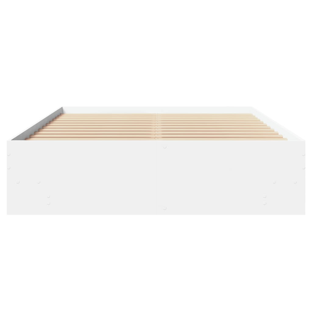 Sengeramme hvit 120x190 cm konstruert tre
