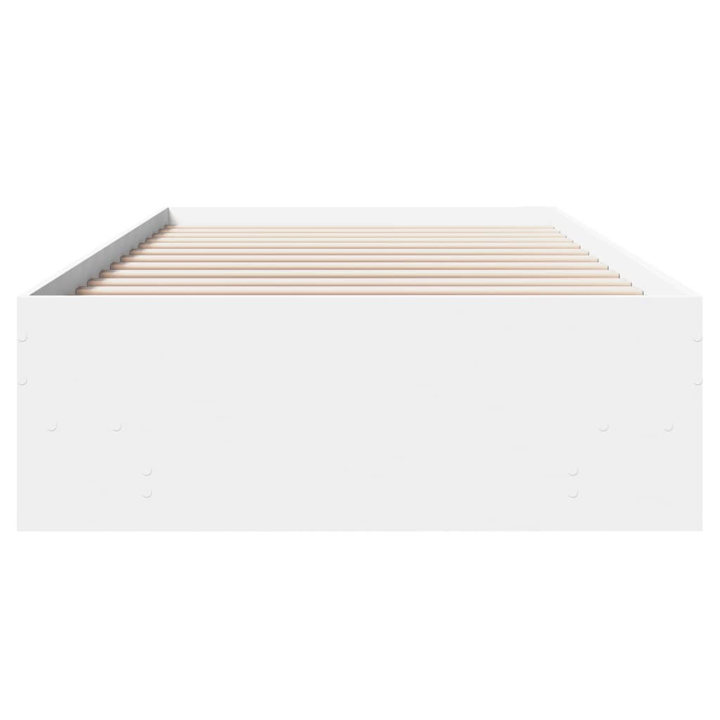 Sengeramme hvit 75x190 cm konstruert tre