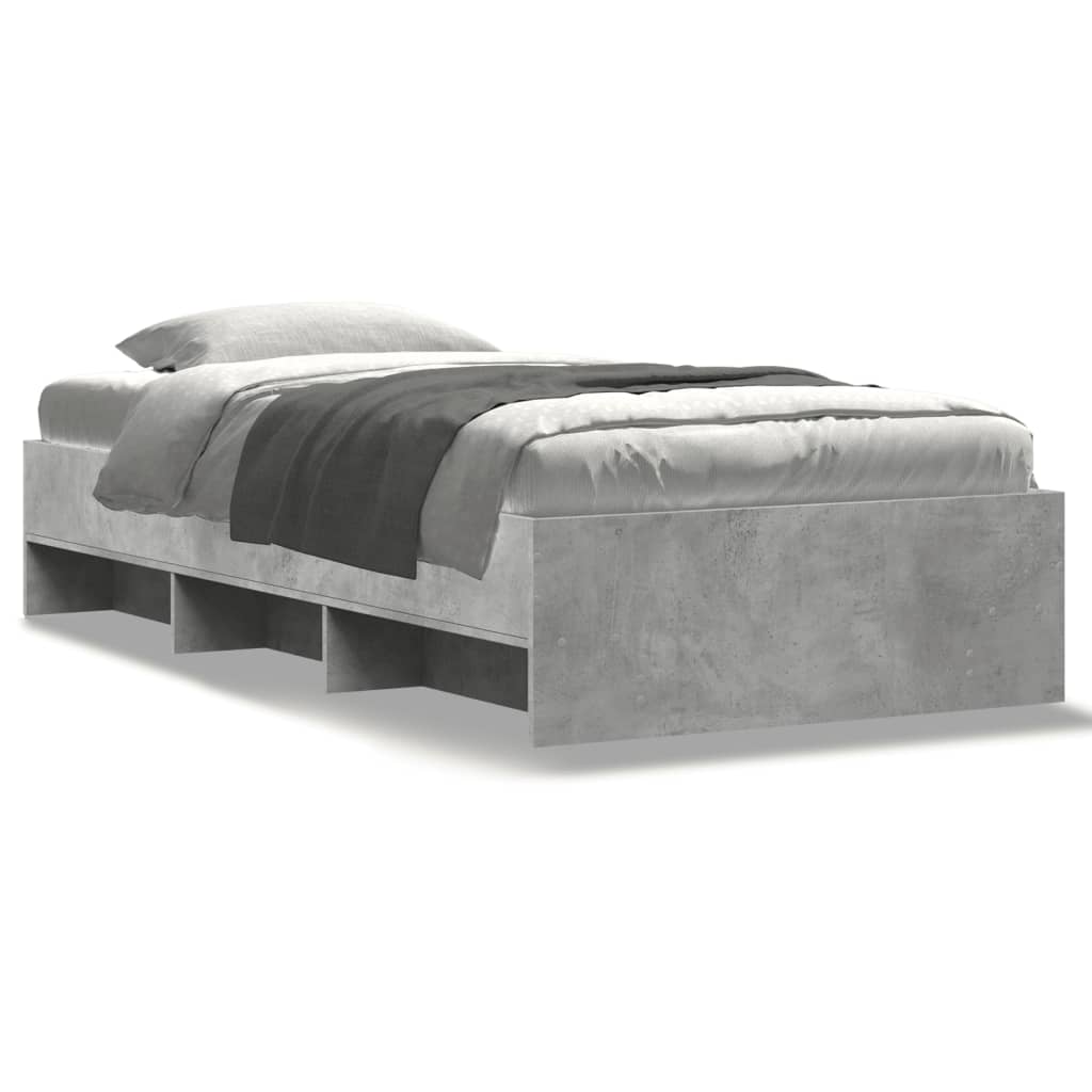 Sengeramme betonggrå 75x190 cm konstruert tre