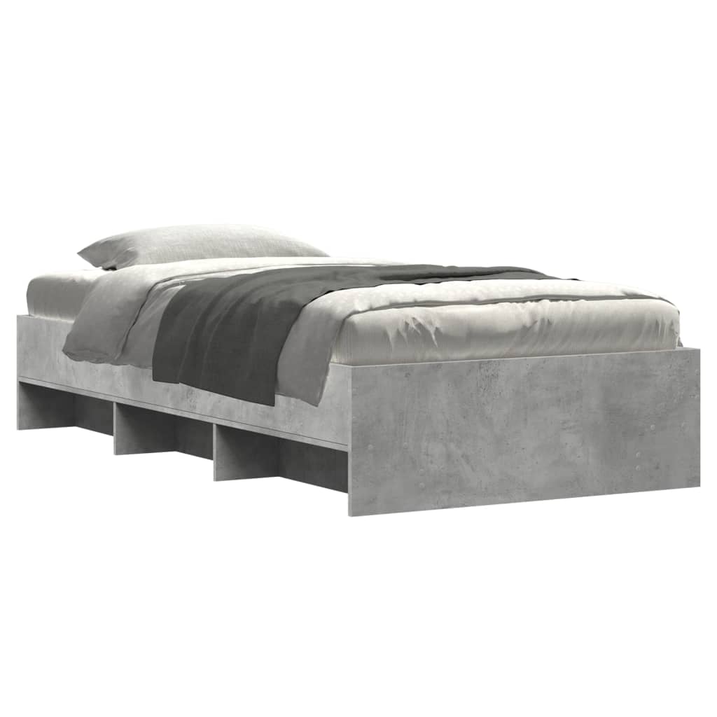 Sengeramme betonggrå 75x190 cm konstruert tre