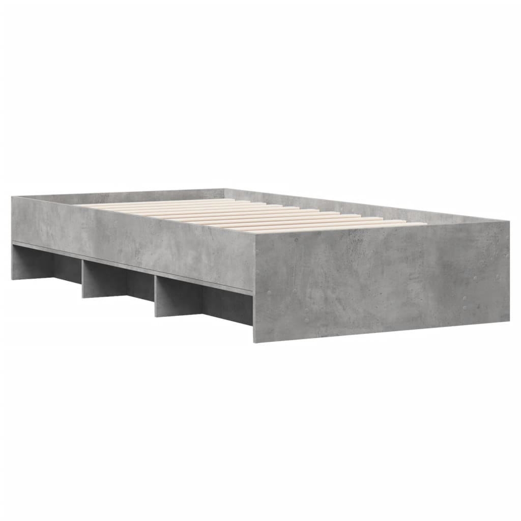 Sengeramme betonggrå 75x190 cm konstruert tre