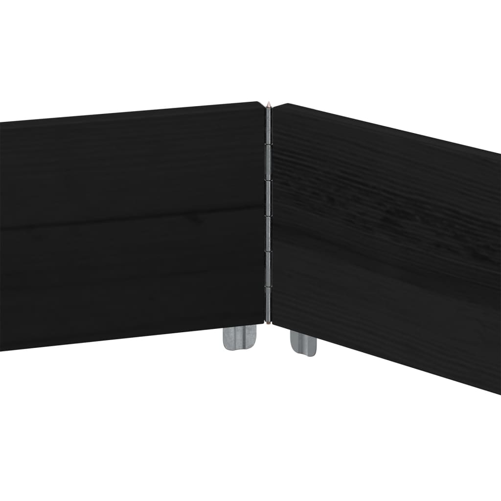 Høybed sekskantet svart 160x160 cm heltre furu