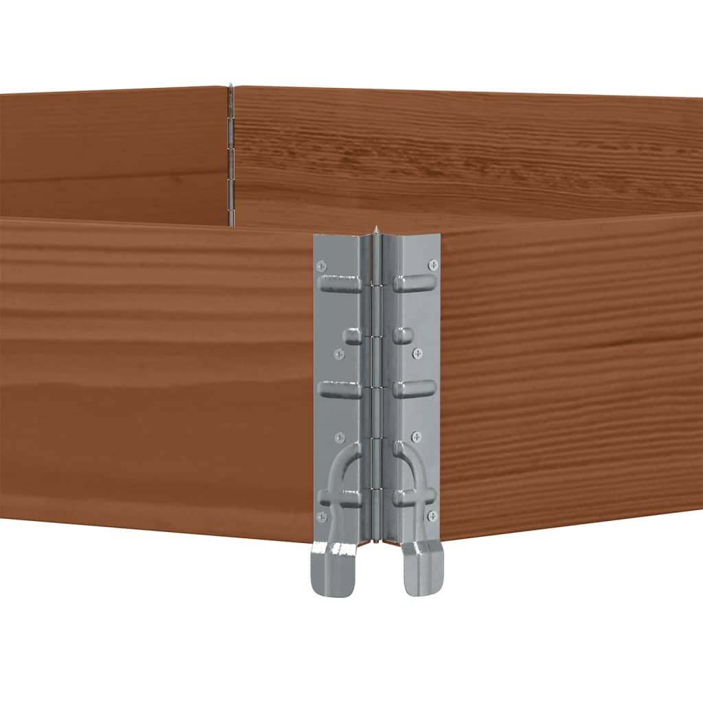 Høybed sekskantet brun 160x160 cm heltre furu