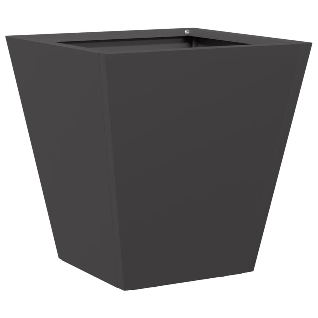 Plantekasser svart 2 stk 30x30x30 cm stål