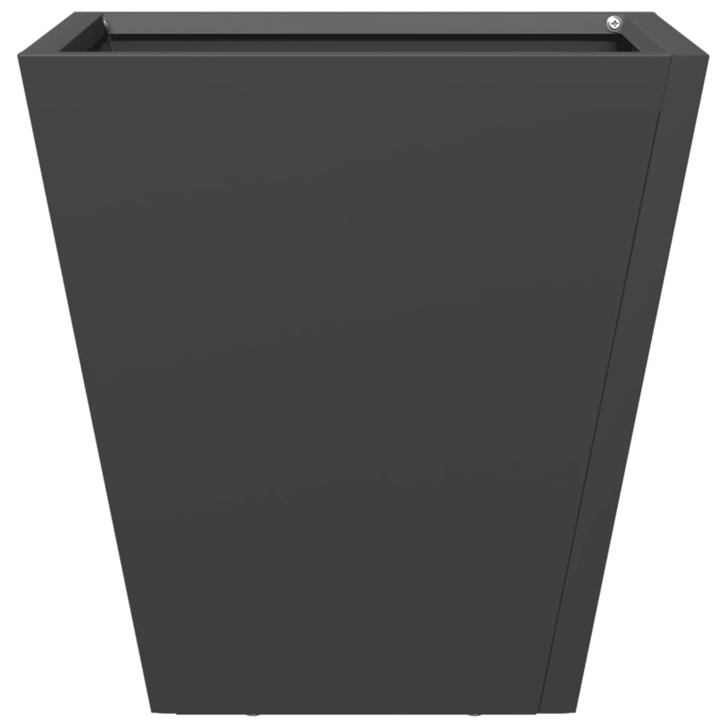 Plantekasser svart 2 stk 30x30x30 cm stål