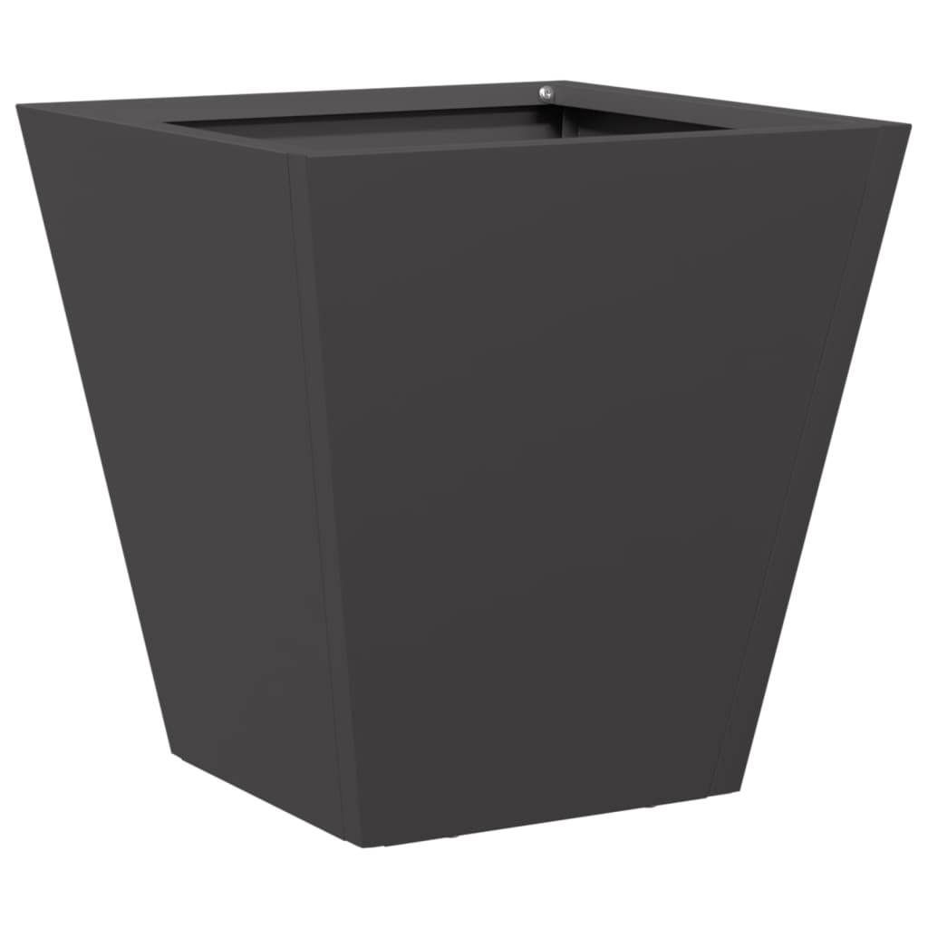 Plantekasser svart 2 stk 30x30x30 cm stål