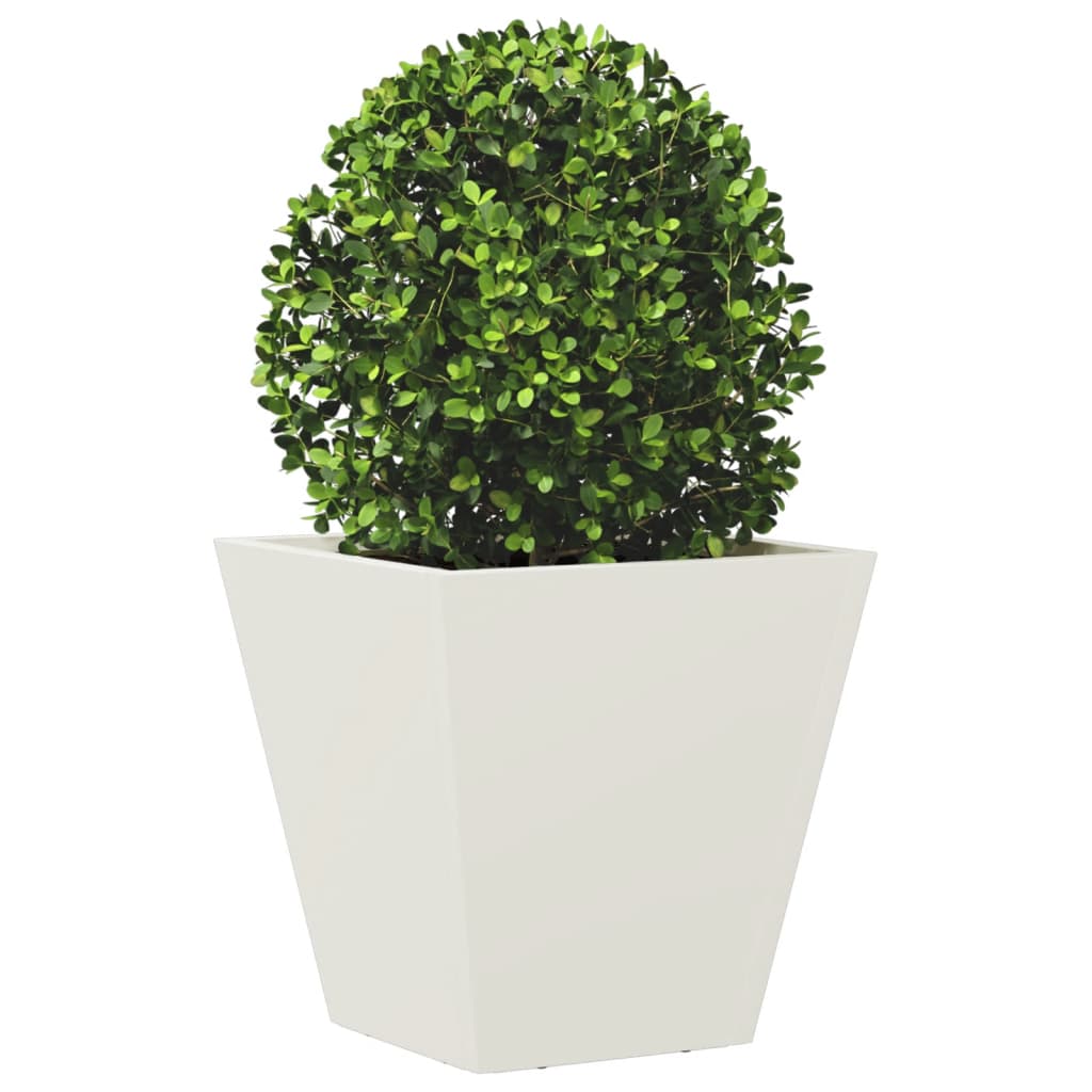 Plantekasser hvit 2 stk 30x30x30 cm stål