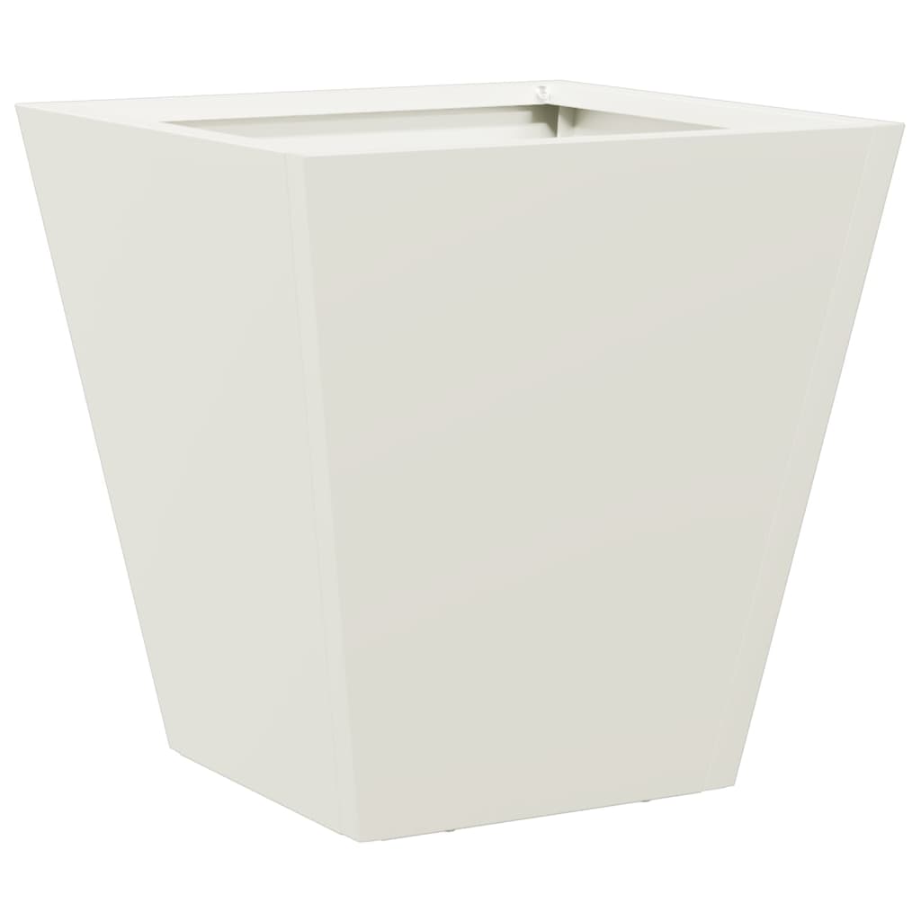 Plantekasser hvit 2 stk 30x30x30 cm stål