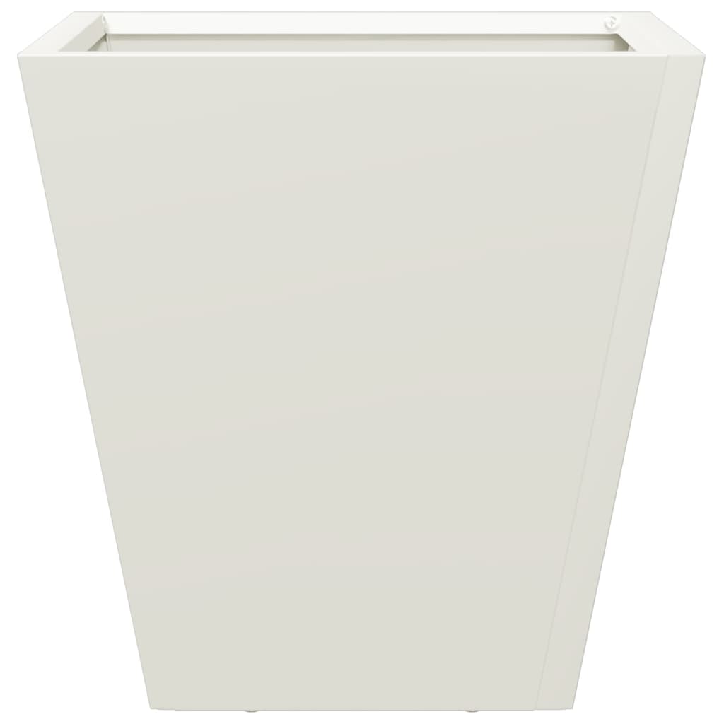 Plantekasser hvit 2 stk 30x30x30 cm stål