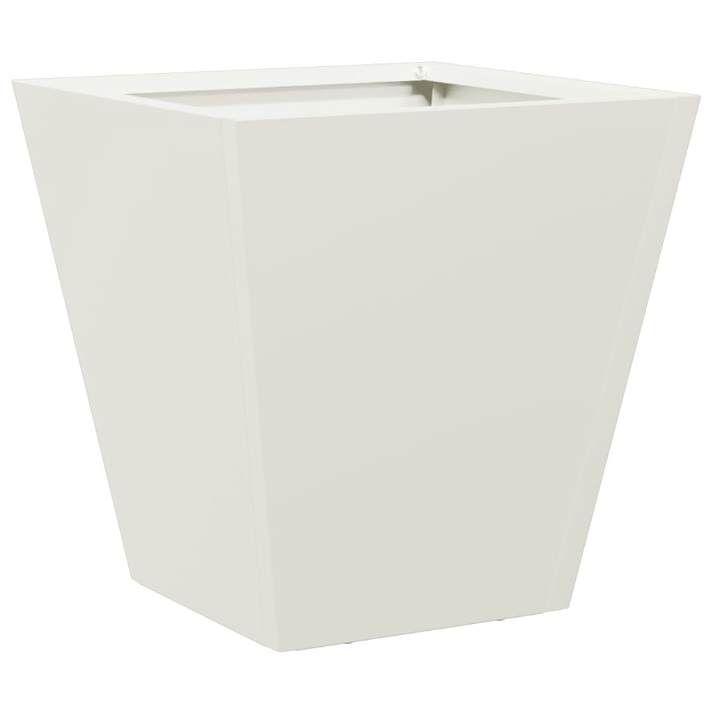 Plantekasser hvit 2 stk 30x30x30 cm stål