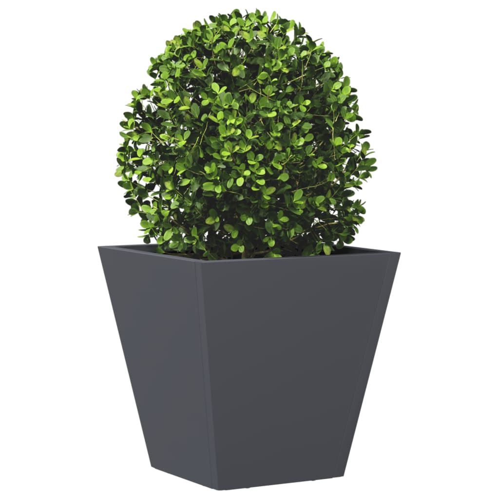Plantekasser antrasitt 2 stk 30x30x30 cm stål
