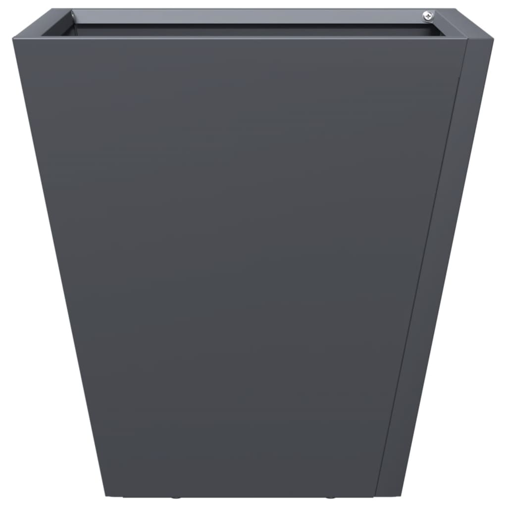 Plantekasser antrasitt 2 stk 30x30x30 cm stål