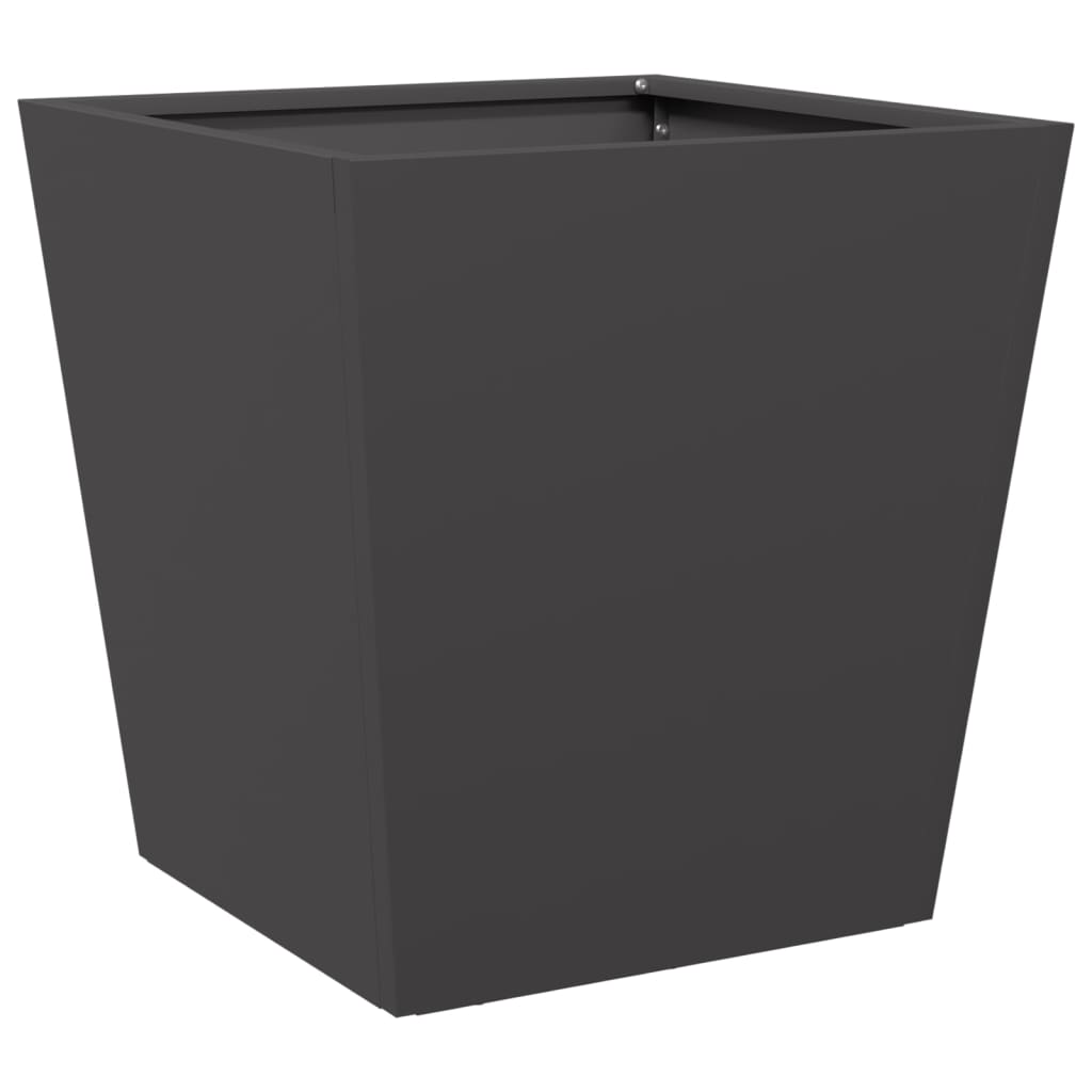 Plantekasser svart 40x40x40 cm stål