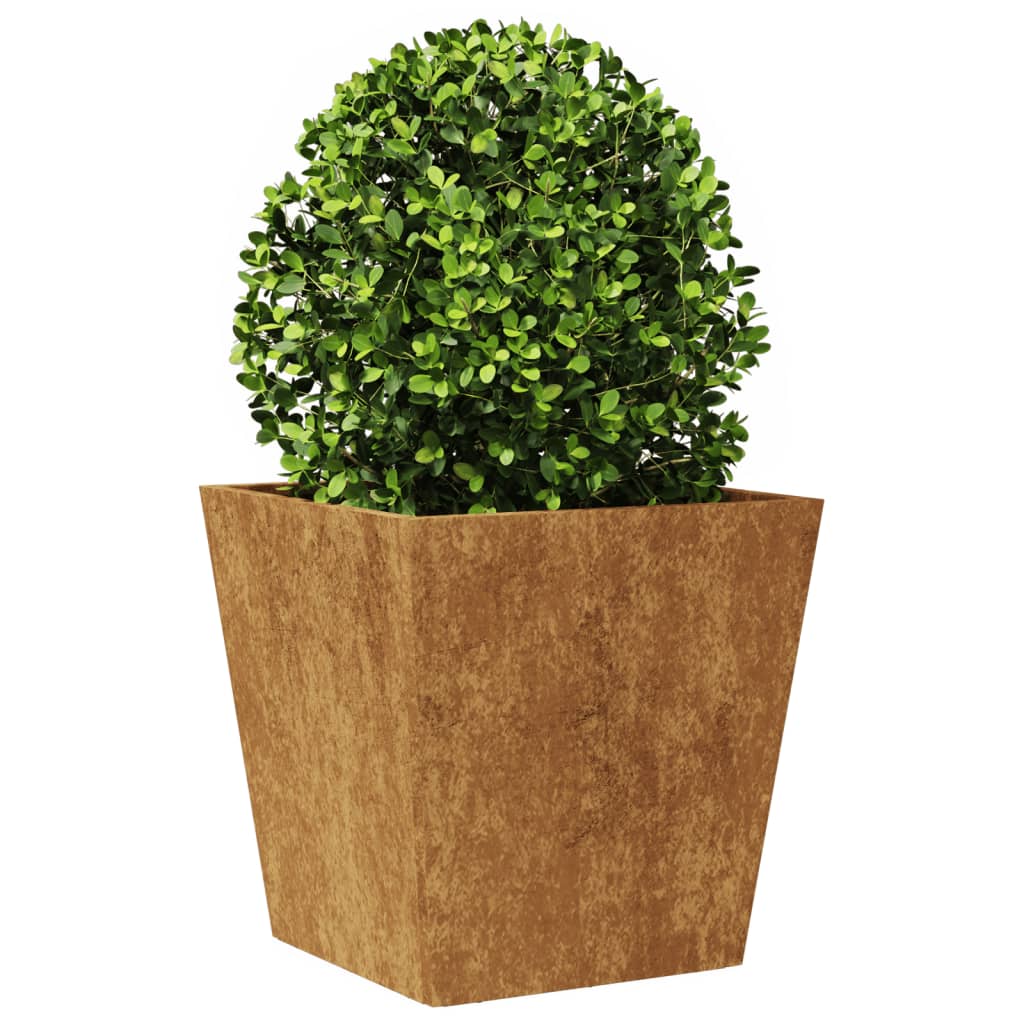 Plantekasser 2 stk 40x40x40 cm cortenstål