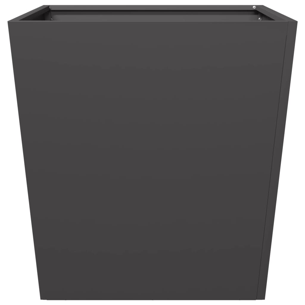 Plantekasser 2 stk svart 50x50x50 cm stål